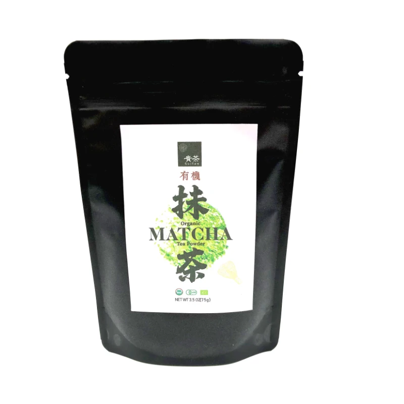 75g Bag Packed Latte Grade 100% Shade Grown Organic Te Matcha