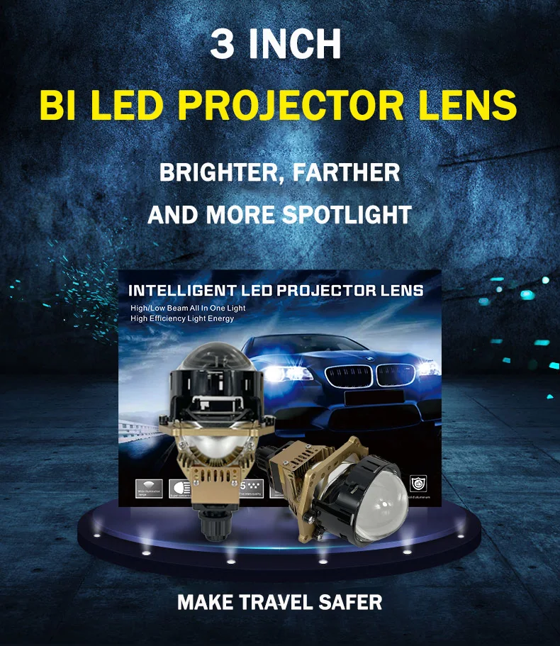 Wholesale h4 h7 9005 9006 led headlight hi low beam switch biled projector lens