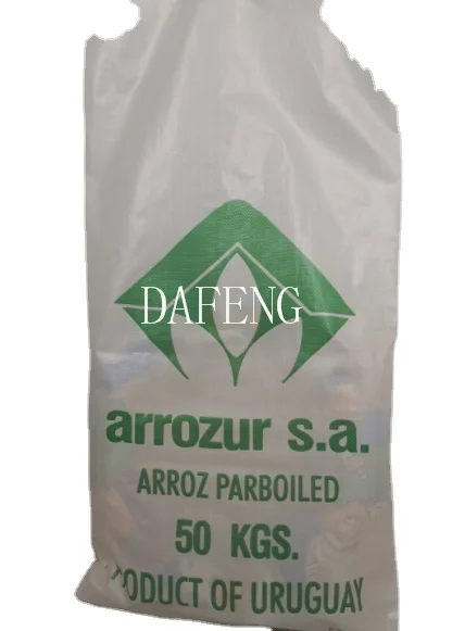 100% Virgin full color printed clear plastic heat seal rice bag packaging 20kg 25kg sack bag pp woven sack