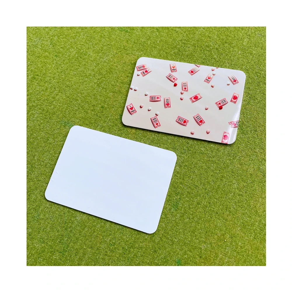 Custom Aluminum Sublimation Printable Metal Business Cards Blanks Double Side at 2.25x3.25 Inch