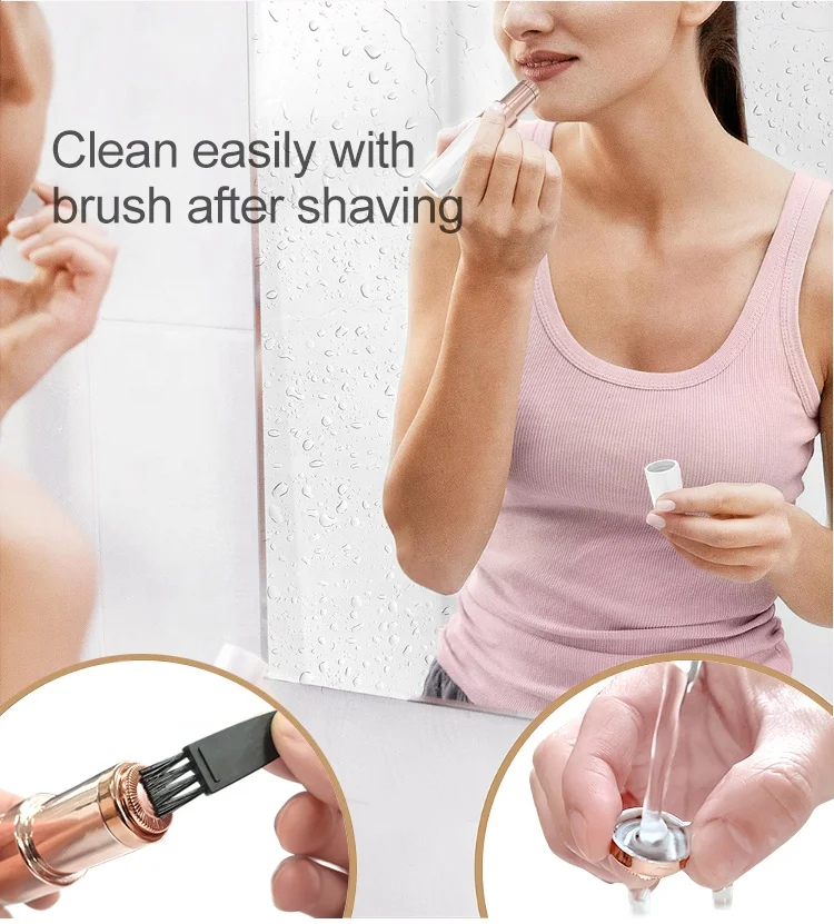 Factory Wholesale Women Hair Remover USB Rechargeable Eyebrow Trimmer Hair Remove Electric Ladies Face Shaver Epilator