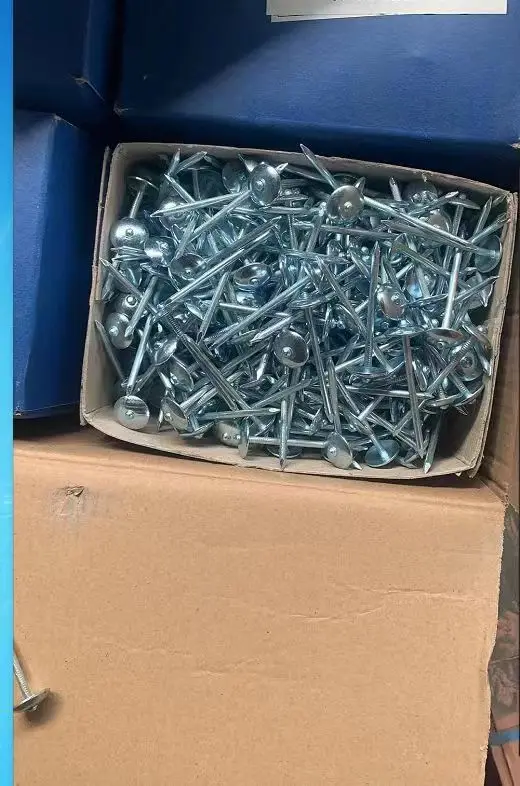 Africa market Good price Galvanized umbrella nail 60mm 70mm 80mm  smooth  twist shank roofing  cap roof nail 2.5inch 3inch 4inch