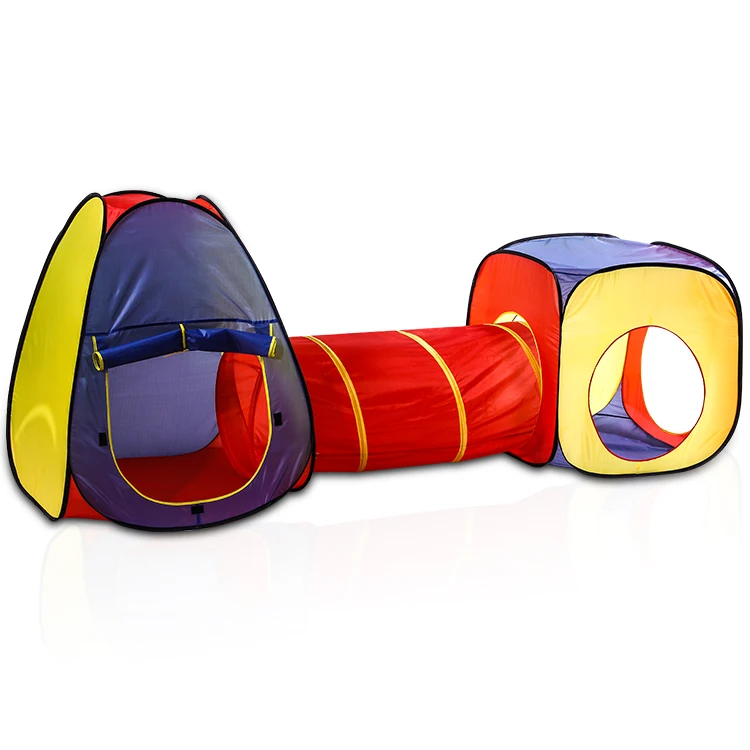 Складная детская палатка, туннельный канал, 3 комплекта из трех частей, китайская Профессиональная детская игровая площадка, палатка для оптовой продажи