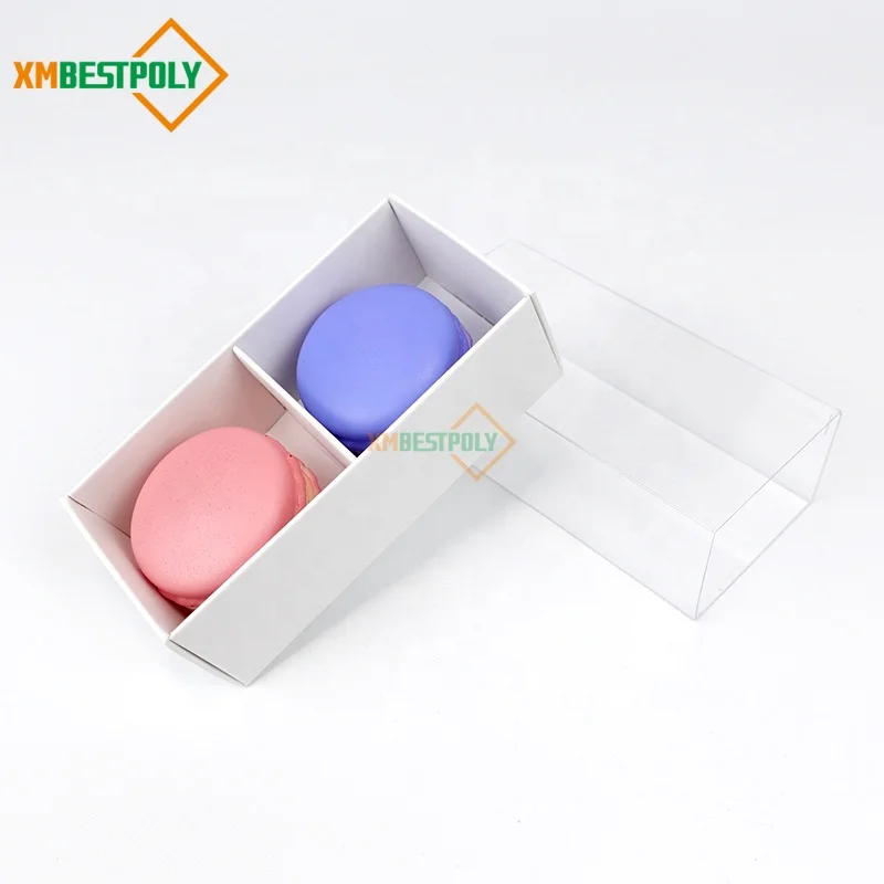 Custom 2 Pack Macaron Cookie Paper Packaging Gift Box With Divider Insert For Dessert Donut Cake Boxes