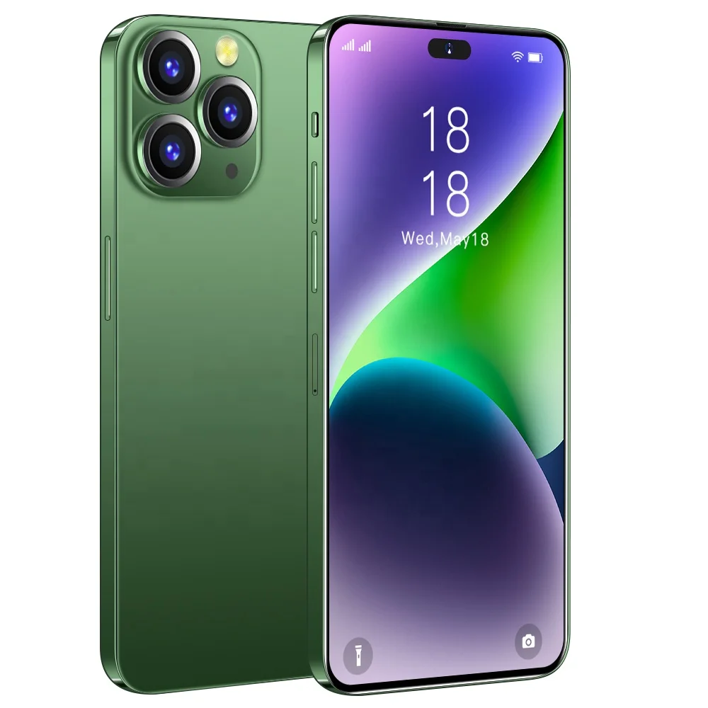 Wholesale Global 5G i14 Pro Max Smartphone 6.8 inch Dynamic Island Screen 16GB 1TB Dual Sim Android Student Mobile Phone