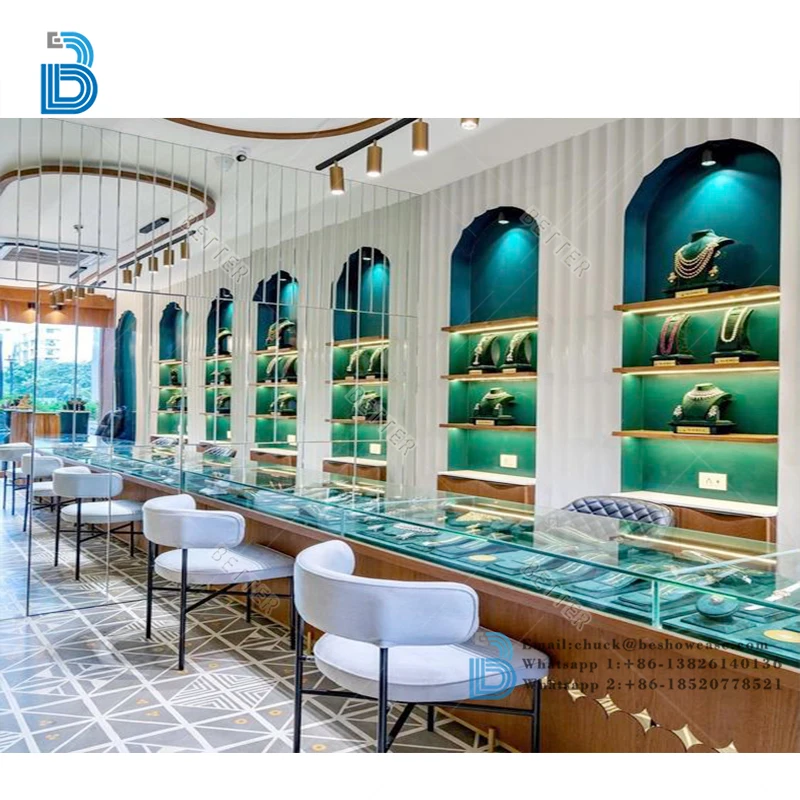 gold shop interior design used jewelry showcases modern jewelry showcase