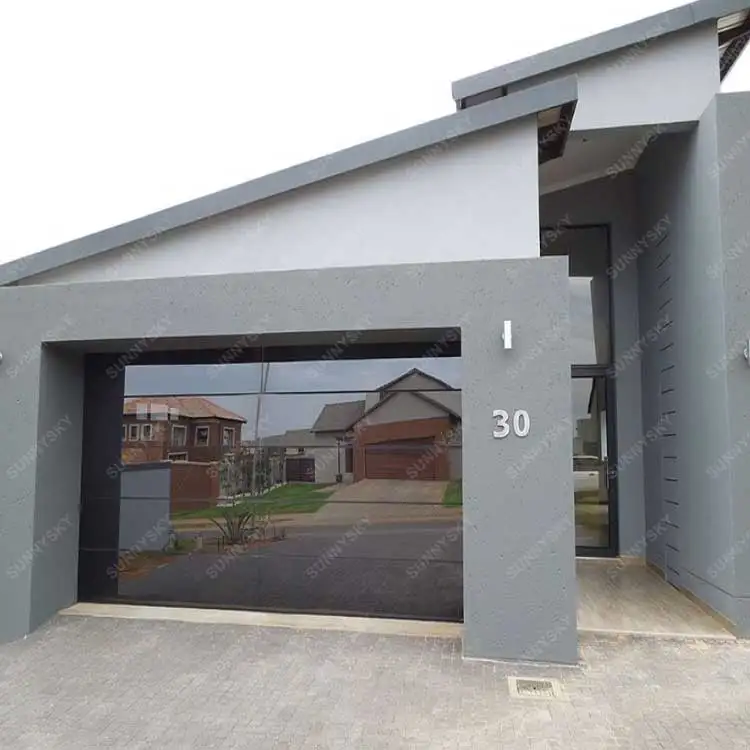 XIYATECH Size customization black aluminium alloy flap door motor garage doors for homes