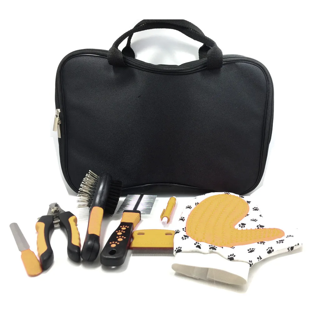 Perfect 7 in 1 Pet Grooming Hair Remover Set Brush Comb Mitt for Pets