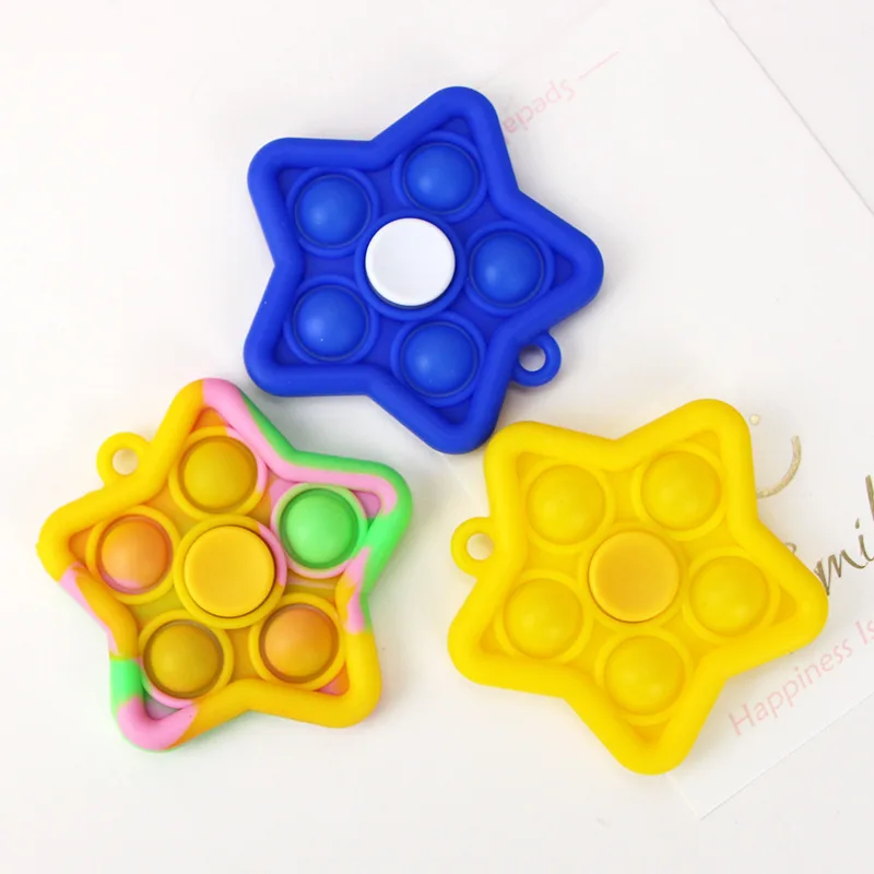 Hot Selling Five-Pointed Star Fidget Gyro Silicone Finger Gyro Palm Gyro