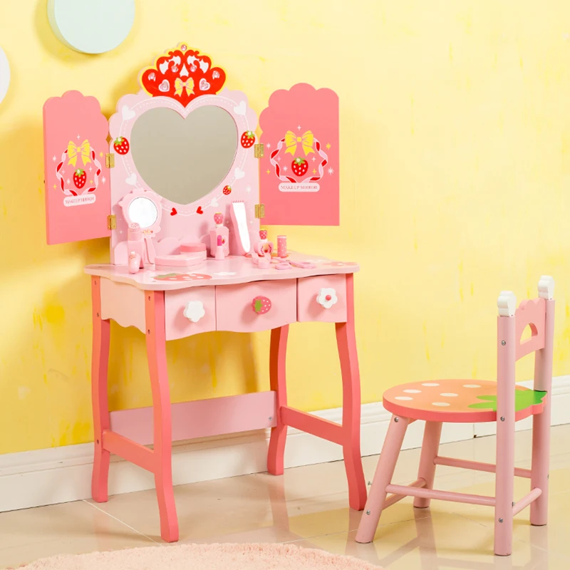 Princess Toy Children Pretend Play Princess Dressing Table Play House Girl Beauty Make Up Set  Kids Makeup Toys