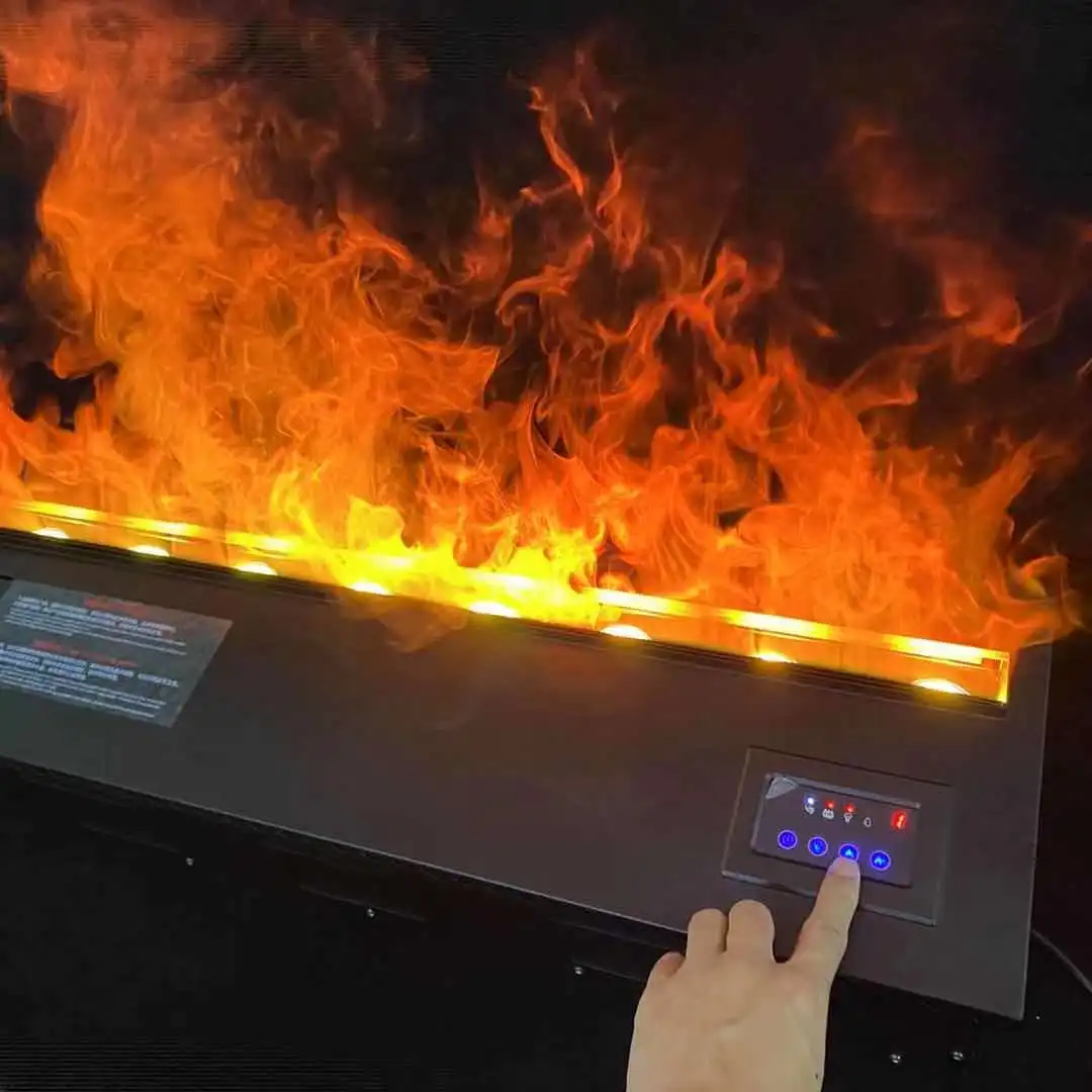 Water Vapor Mist Fire Steam Fireplace Cassette 1500mm Set Design Smoke Flame Effect Wasserdampffeuer