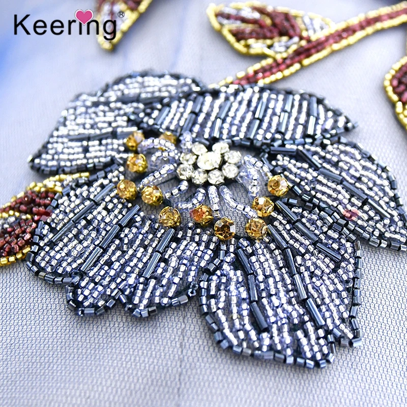 Keering специальная конструкция с голубыми цветами, свадебное платье с аппликацией в виде WDP-212