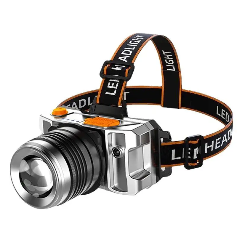 2024 NEW Ultra-long Life LED Powerful Headlight With Rotary Zoom And Power Bank Multifunction Flashlight For Outdoor Indoor