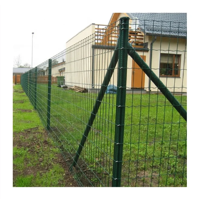 2' x 4' Dark green Vinyl coated garden fence/50x50 PVC coated Welded wire mesh rolls used as security fence