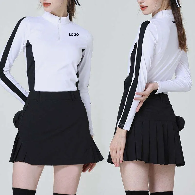 Custom 2023 Cloud Hide Sports Pleated Skirt Women Workout Fitness Pocket High Waist Quick Dry Running Golf Tennis Skirts