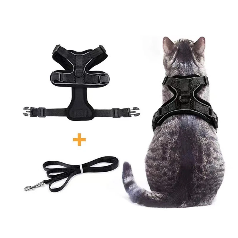Easy Adjustable Pet Cat Harness And Leash Esca proof Vest Harness Leash Set Breathable Cat Jacket Cat Harness