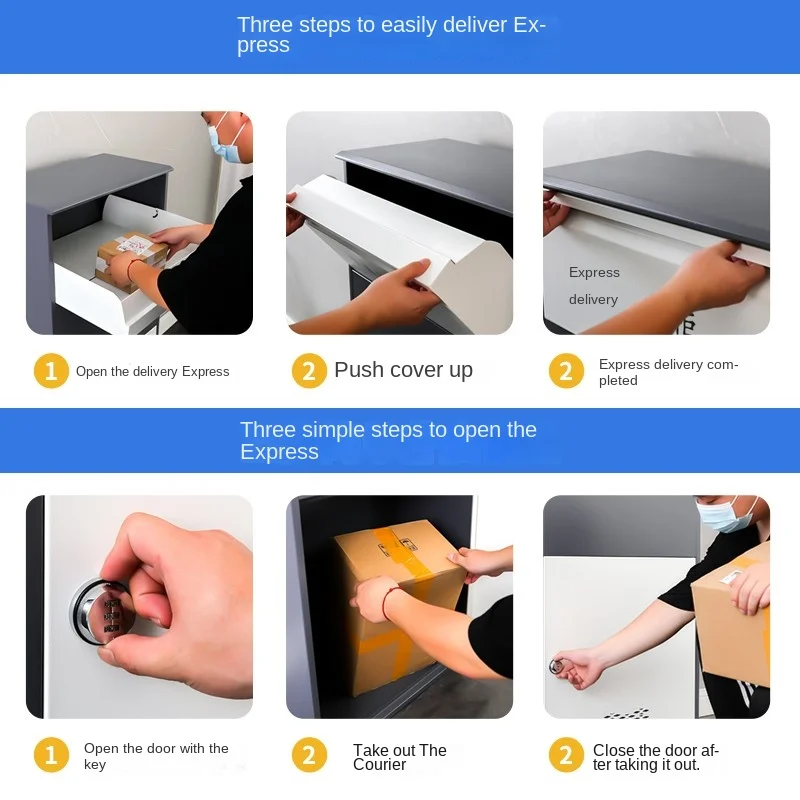 Home Outdoor Express Cabinet for Villa Community Metal Anti-Theft Locked Delivery Cabinet Private Company Personal Posting Box