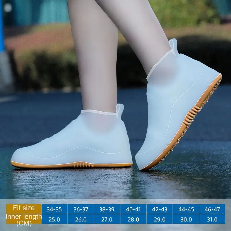 Rain Boots Waterproof TPE Rubber Boots Non-slip Water Shoes Rainy Day Men and Women Children Shoe Covers