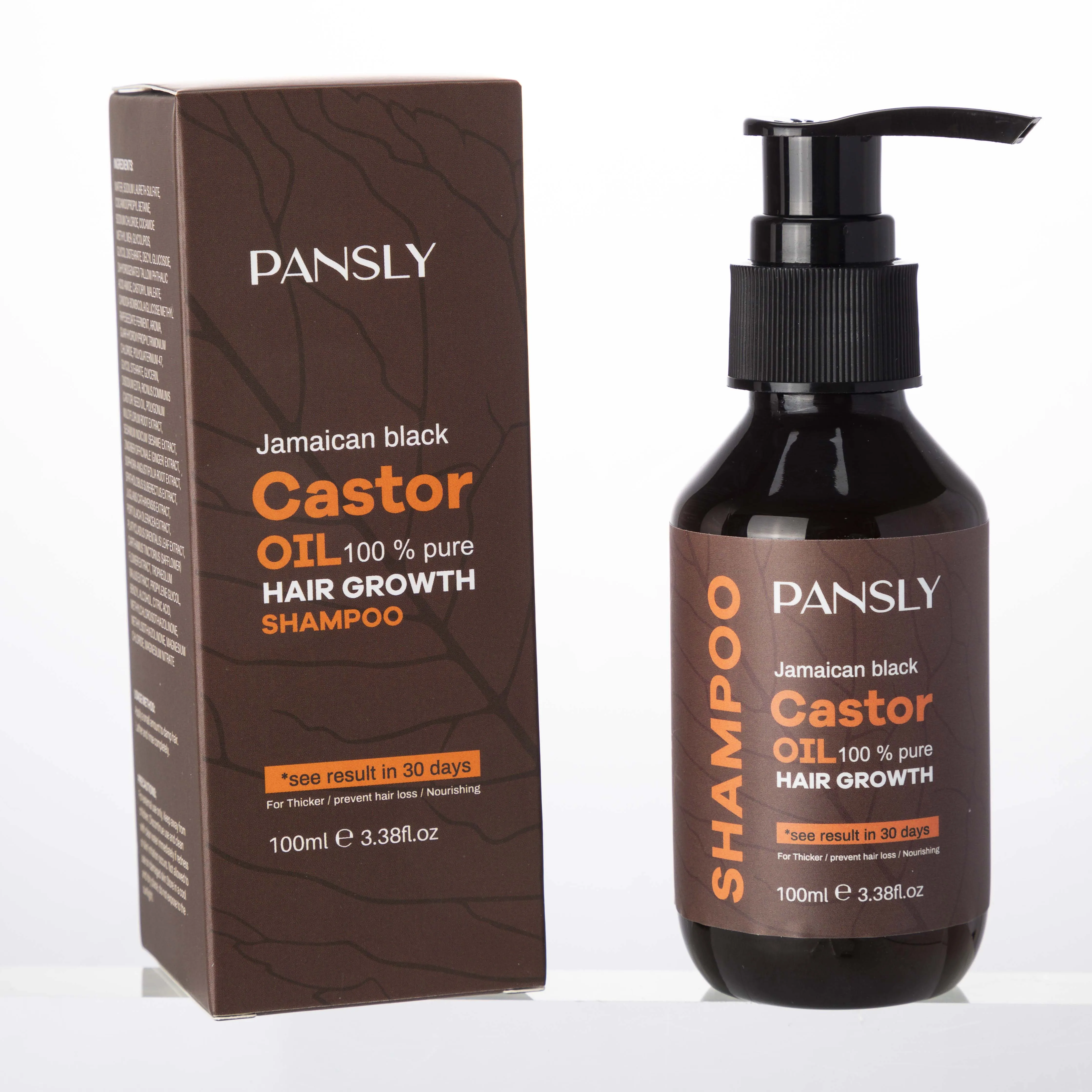 Касторовое масло для роста волос шампунь 100 мл 3.38fl.oz