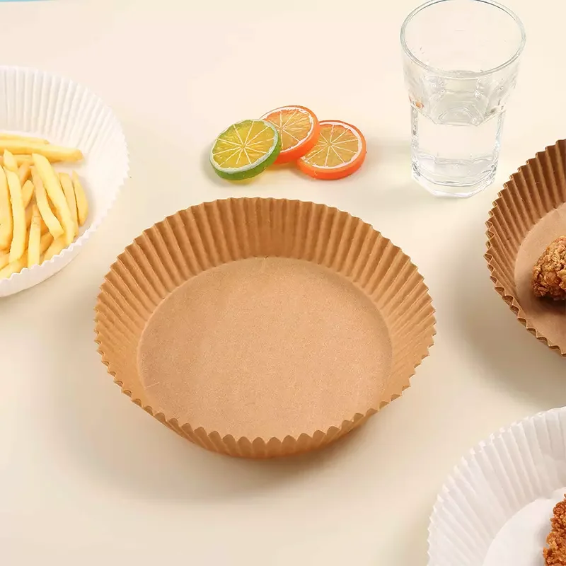 Custom Disposable Kraft Food Box Grade Greaseproof And High Temperature Resistant Air Fryer Liner Paper For Baking Cookies
