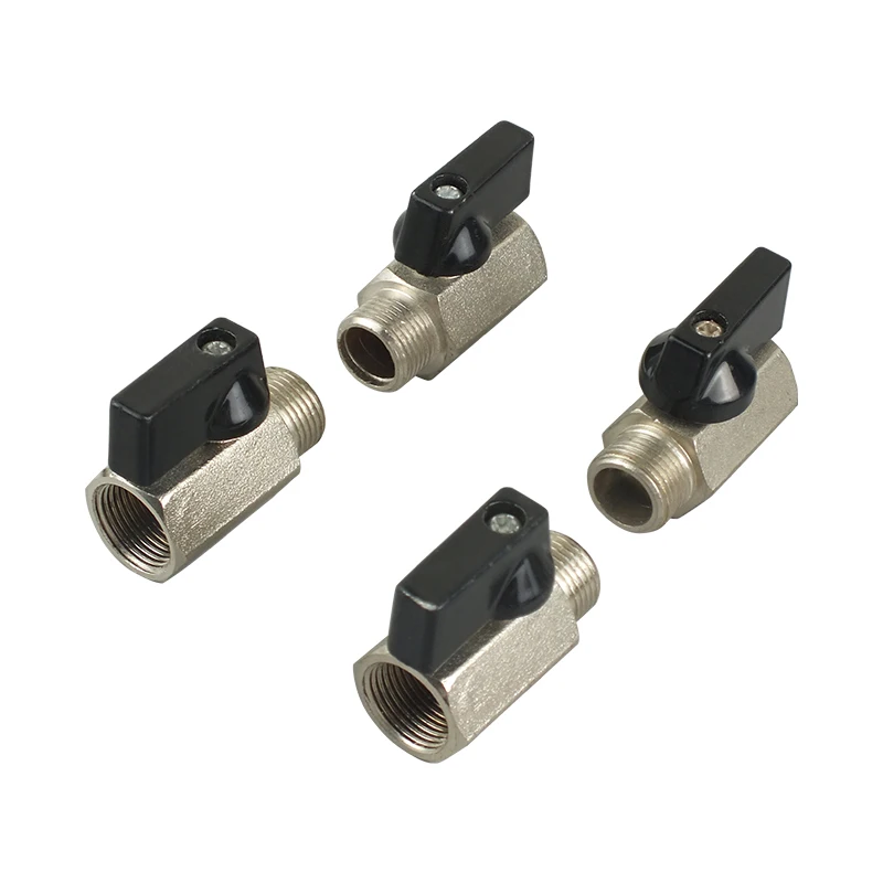 Китайский изготовленный шаровой клапан G1/8-G1/2 Полностью Сертифицированный внутренний и внешний резьбовой шаровой клапан с коротким хвостовиком