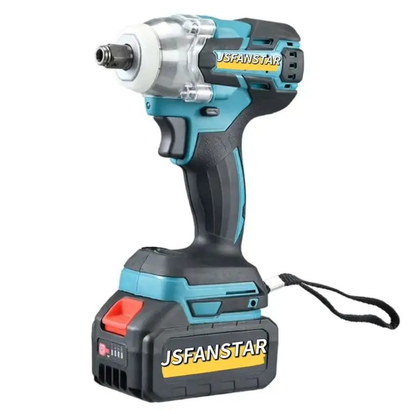 Brushless lithium battery electric cordless impact wrench with battery and charger
