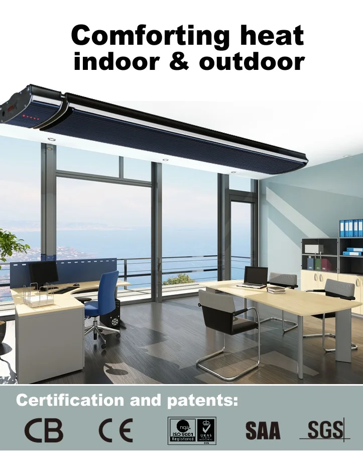 Remote Controlled Infrared Panel Heater Outdoor Indoor  electric room heaters