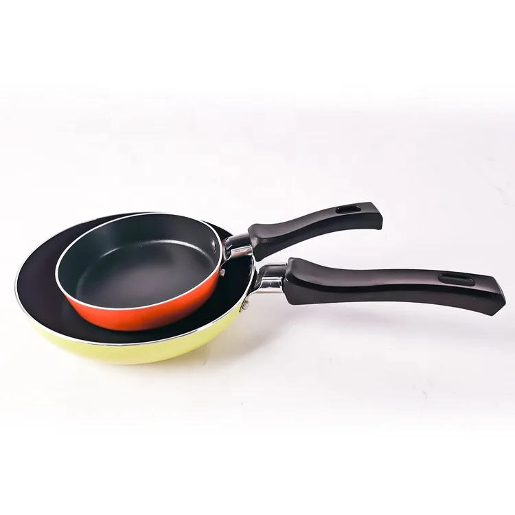 Hot sales green color 14cm pressed aluminum non stick non-stick mini egg frying pan for gift promotion
