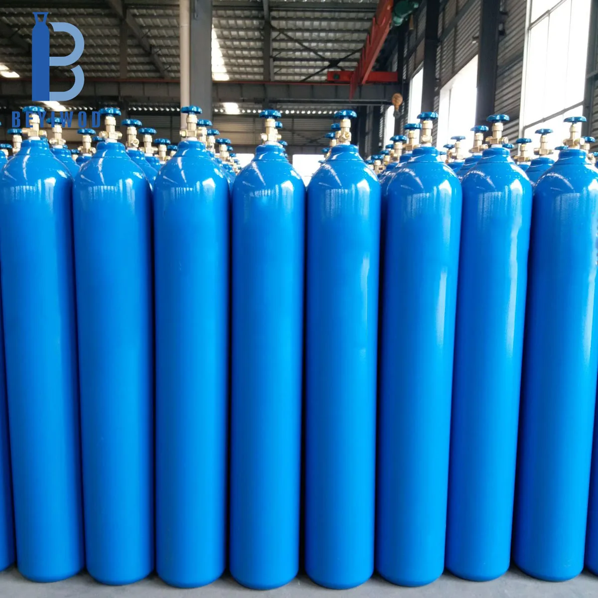 150bar D type oxygen gas cylinder 6m3 40L steel medical oxygen cylinder