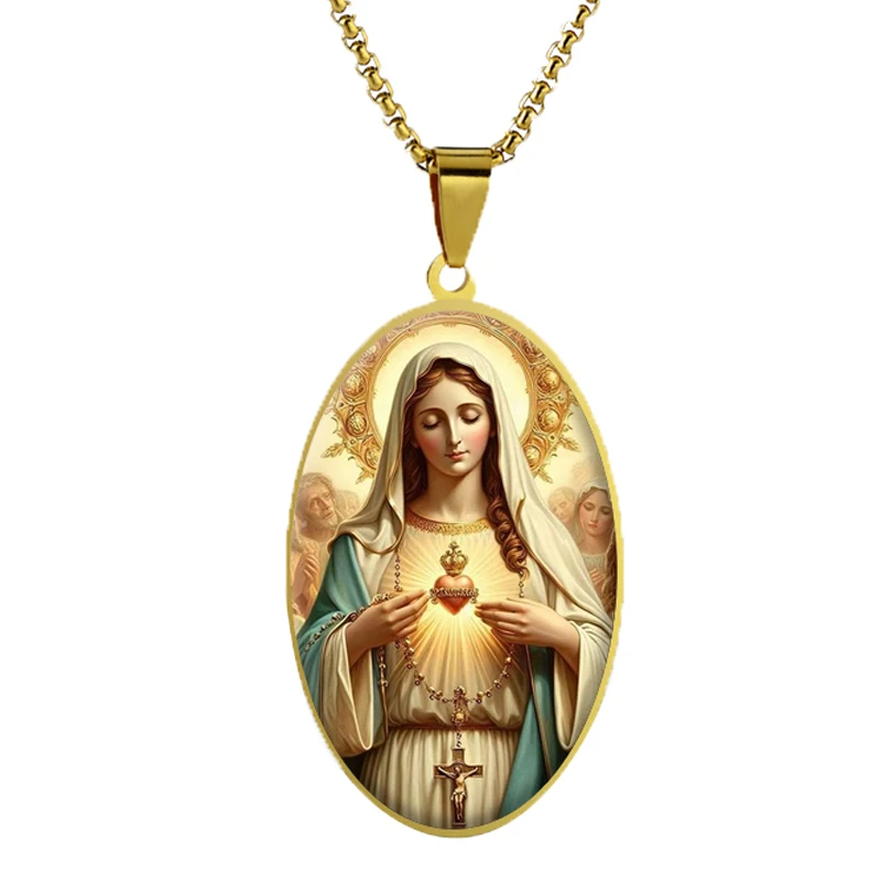 Custom Fashion Religious Jewelry Necklace Stainless Steel Pendant with Chain