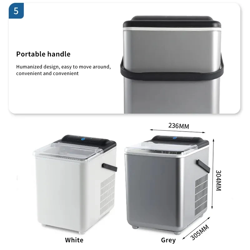 Hot Selling OEM/ODM 1.8L Big Capacity Energy Saving 12-15Kg/Day Ice Maker for Household