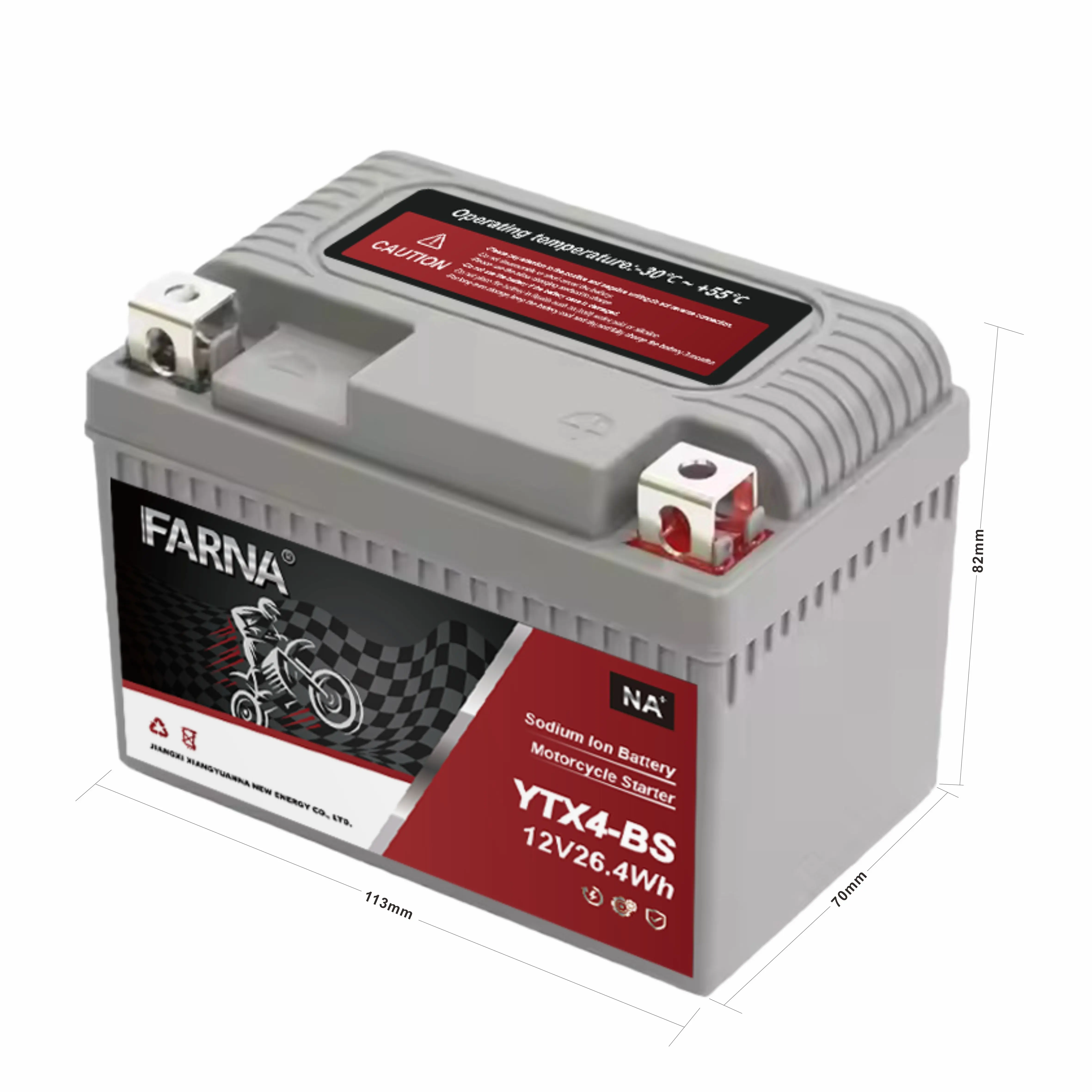 12V 2Ah Sodium Ion Battery New 12V Product for Motorcycle Submarines YTX4 New Battery Manufacturer