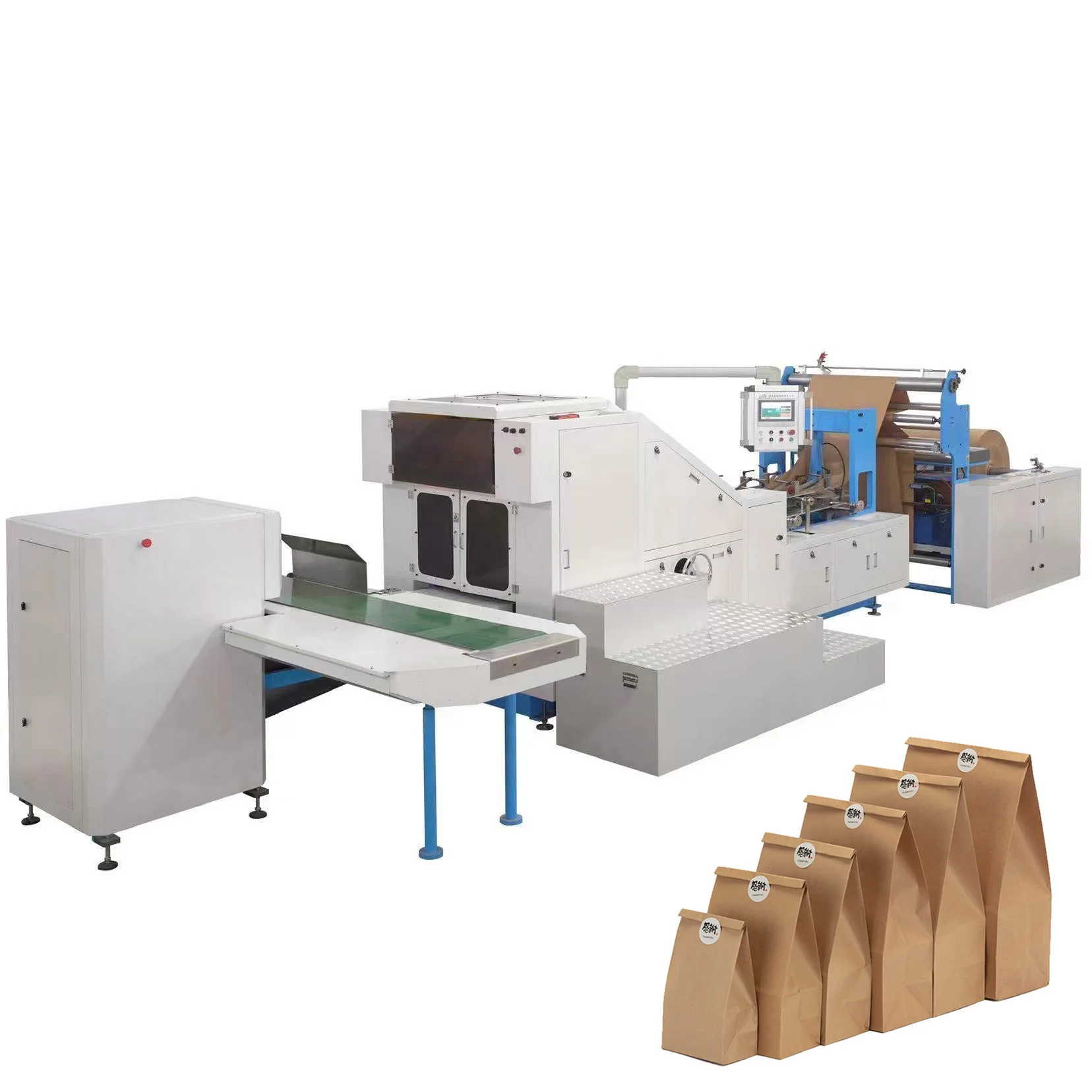 Semi-Automatic Square Bottom Paper Bag Machine For Making Paper Bag