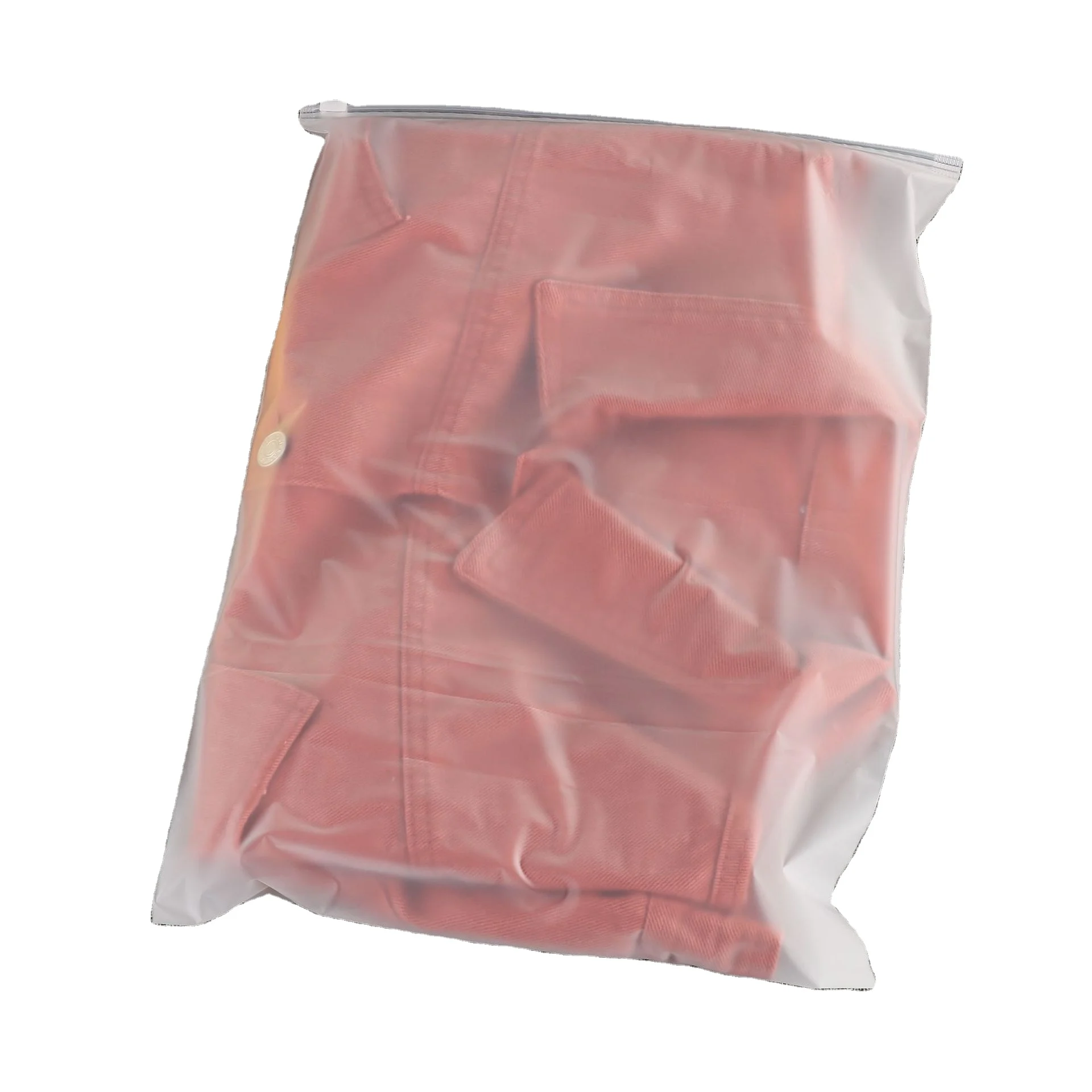 Pvc Zip Bags Clear Poly Bags With Logo And Matte White Packaging Clothes Zip Lock Plastic Bags