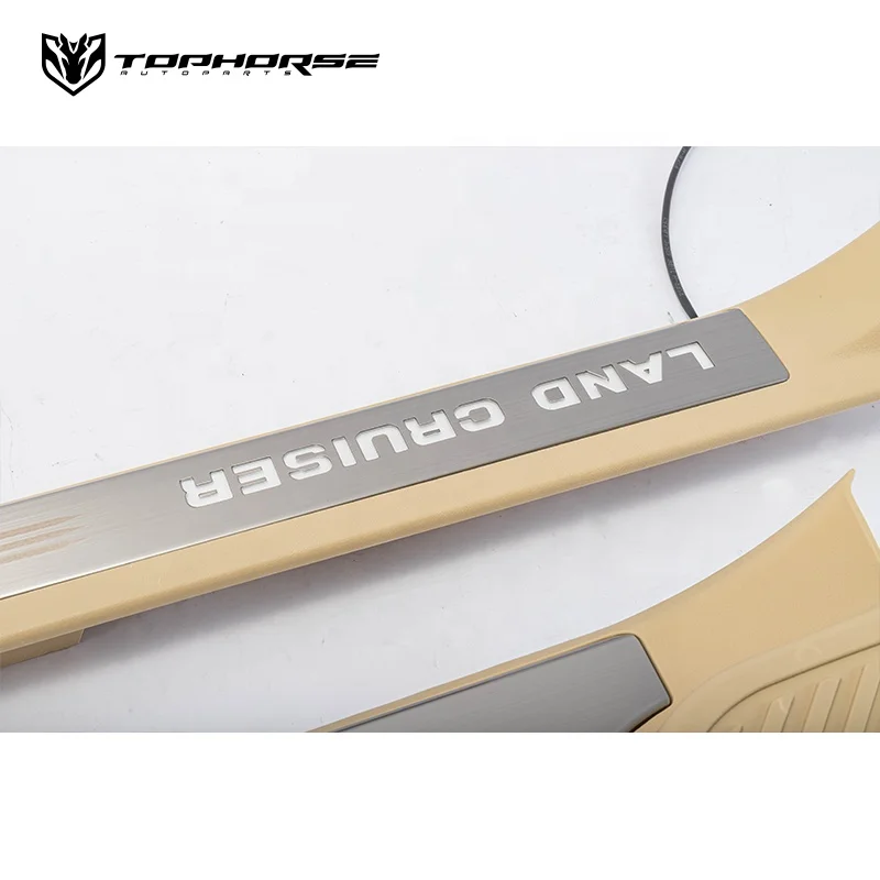 LED door sill plate For land cruiser 200 side step plate foot board  car accessories  auto parts