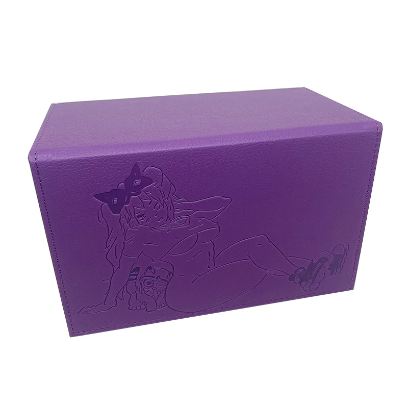 Custom PU Leather Deck Box Advertising Poker Storage Box Collecting Card Deck Box Storage Case
