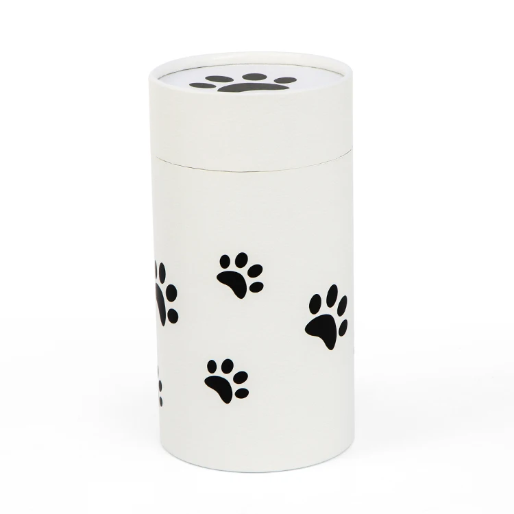 Keepsake Memorial Urn Manufacturer Cat Dog Paw Print Funeral Cremation Pet Urns Bio Ashes Scatter Tube for Water Burial