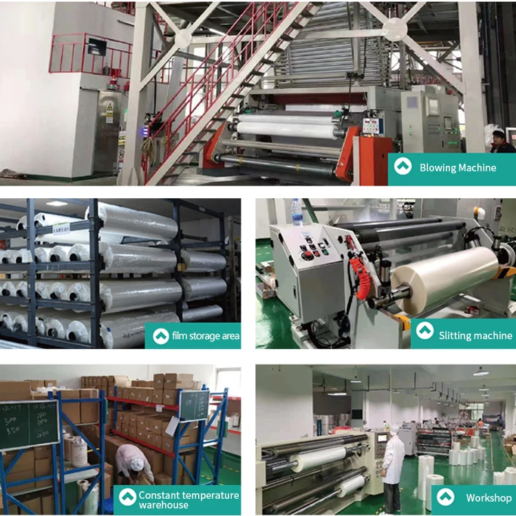 Eco-friendy pof shrink film in Plastic for food electronic Transparent heat roll on Automatic packaging