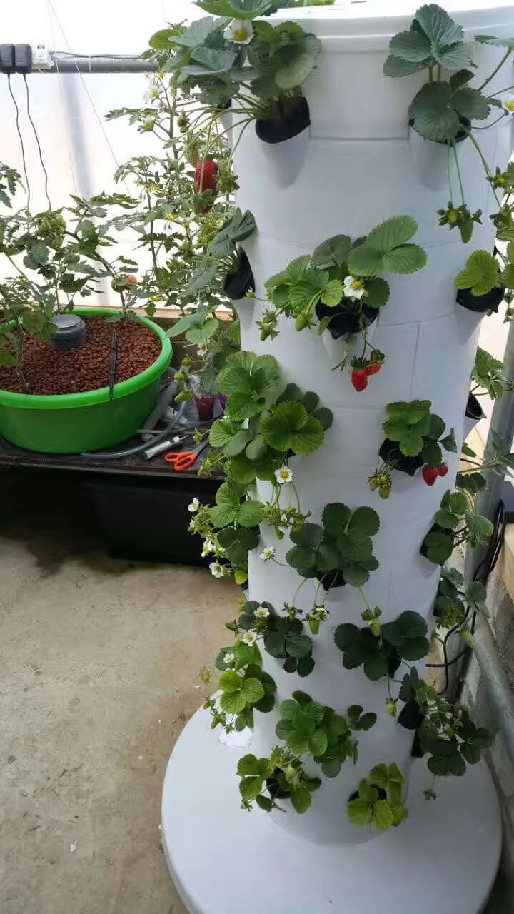 Vertical column hydroponic aeroponic planting system aeroponic tower