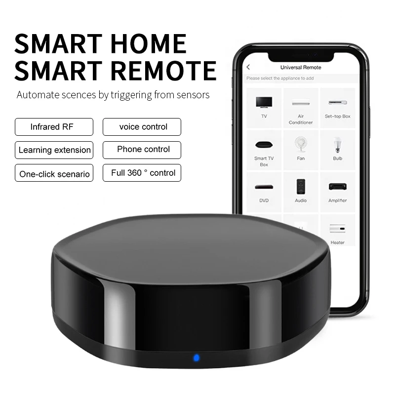 Smart IR Controller Smart Home Infrared Wireless Remote Control via Smart Life Tuya APP Work with Alexa Google Home etc.