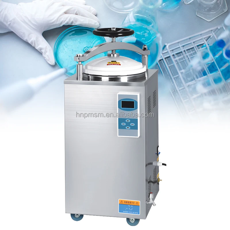 Stainless steel Efficient Lab Sterilizer Durable Vertical Autoclave Kill Microorganisms Sterilizer For Medical Equipment