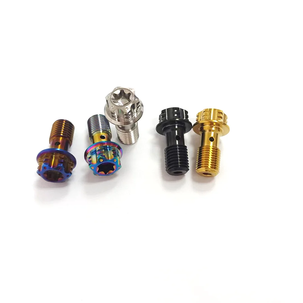 GR5 M10 1.0/1.25mm Pitch Brake Line Single Hole  Titanium Banjo Screws for Motorcycle