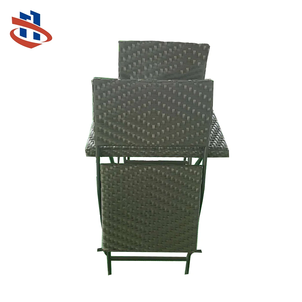Economic Garden Rattan Outdoor Furniture Wicker Dining Folded Table Chairs Set Iron Modern Vietnam Easy Carrying 1*40HQ