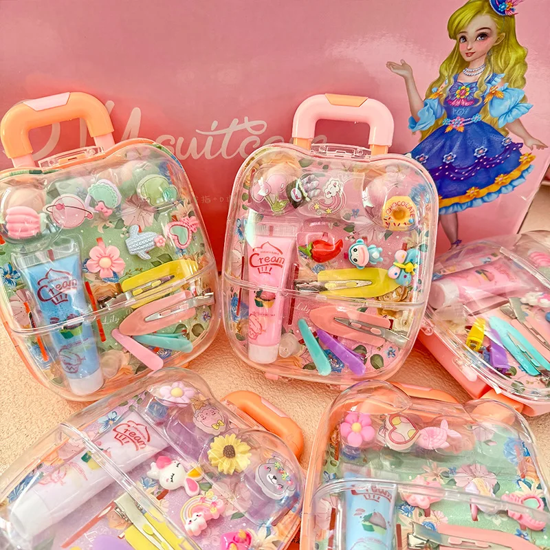 Handmade DIY Metal Cream Glue Clip Seamless Hairpin Suit Bangs Makeup Clip Cute Cartoon Girl Toy Gift for Girls