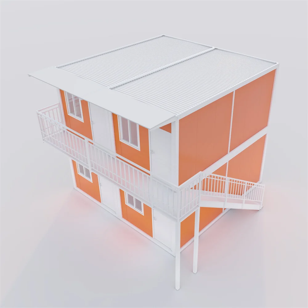 Hot Selling 2 Stories Luxury Fabricated Living Homes Prefabricated Container Prefab Guest House With Bathroom and Kitchen