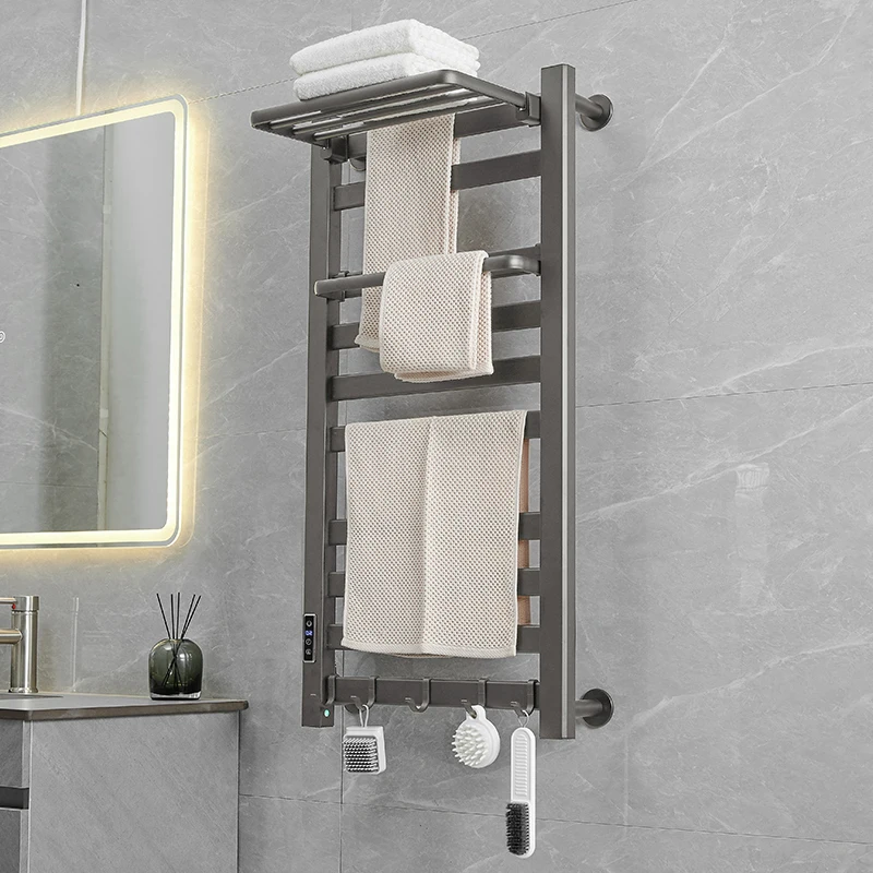Energy Saving Non-Punching Smart Wall Mounted Warmer Heated Drying Rack Bathroom Heating Rail Electric Radiator Towel Dryer