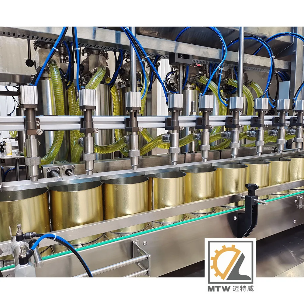 MTW auto with capping and labeling machine food sauce daily chemical liquid motor oil bottle filling line