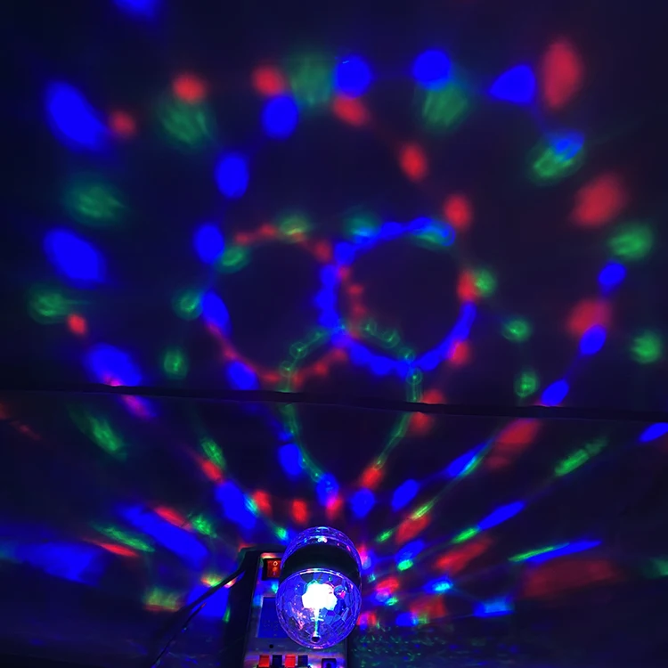 Crystal Disco Bulb for Disco Birthday Party Club Bar Christmas Auto rotating RGB Party Light Lamp LED Strobe Bulb Stage light