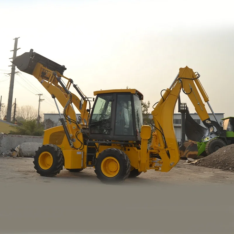 Mini Loader Multifunction Small Garden Tractor Backhoe Loader Excavator Loader with Attachment for Sale Construction