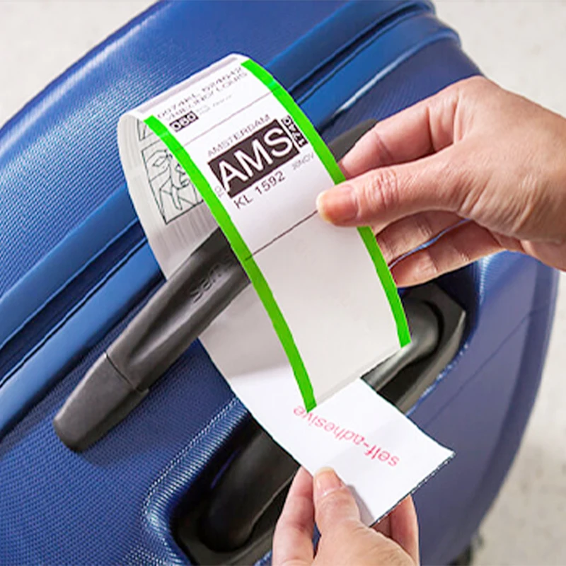 Customized Airport Baggage Labels with Logo  Airline Case Label Print Rolls